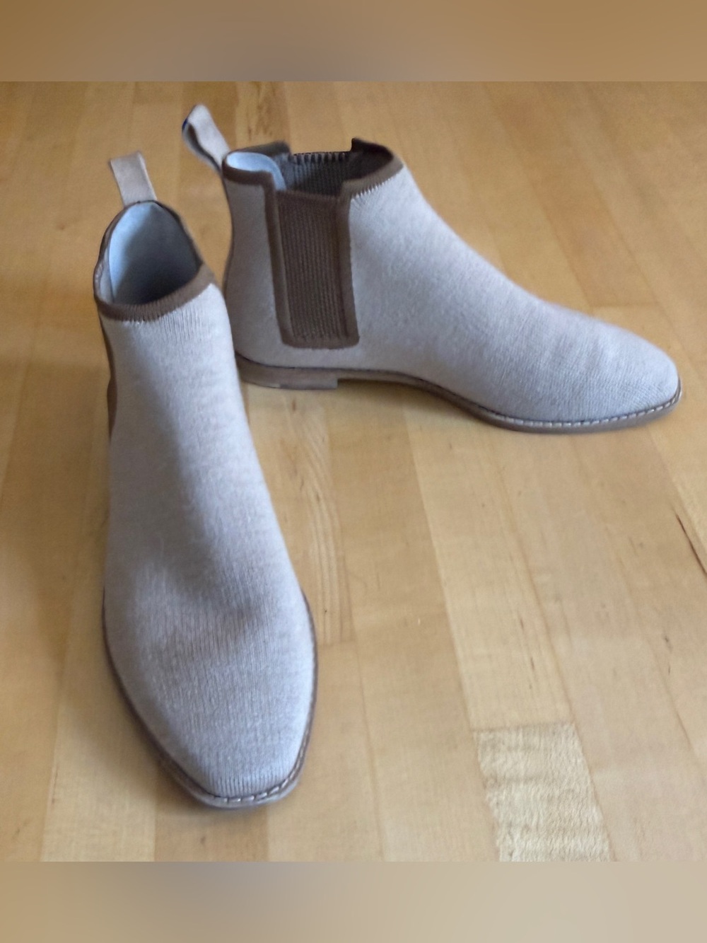 Rothy's Camel Merino Wool Chelsea Boots Size 7.5 Tan *EUC*